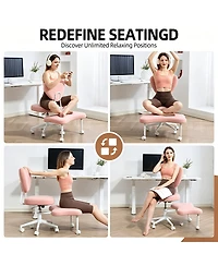Streamdale Furniture Ergonomic Height-Adjustable Meditation Chair with Lumbar Support