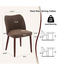 gaomon Set of 6 Leather Upholstered Dining Side Chairs