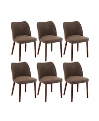 gaomon Set of 6 Leather Upholstered Dining Side Chairs