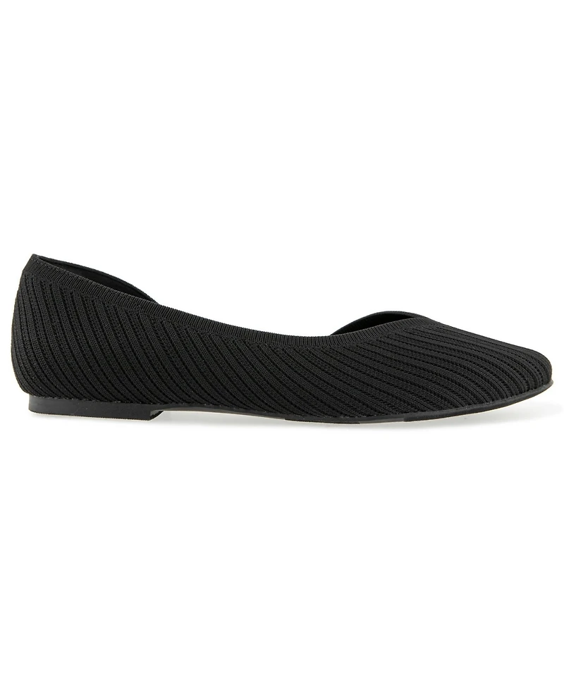 Kensie Women's Gavah Knit D'Orsay Ballet Flat
