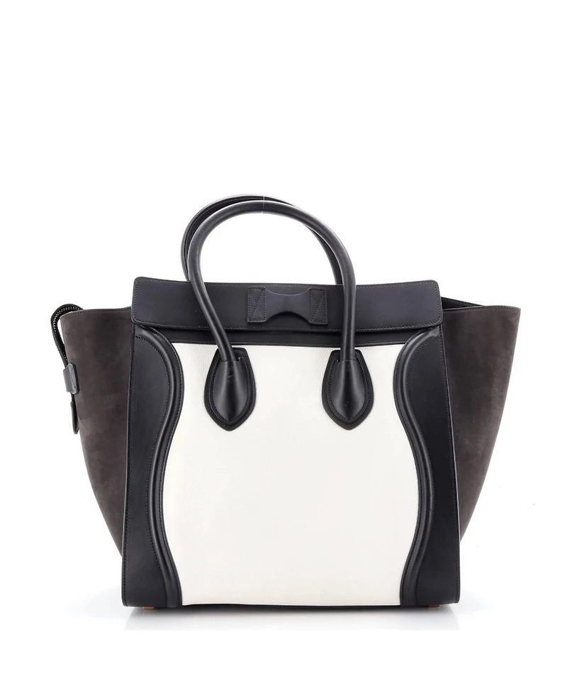 Pre-Owned Celine Mini Bicolor Luggage Bag Leather