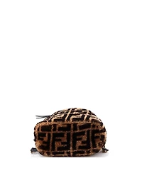 Pre-Owned Fendi Mini Zip Backpack Zucca Shearling