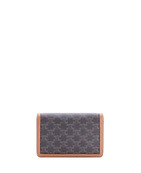 Pre-Owned Celine Triomphe Envelope Flap Wallet on Chain Triomphe Coated Canvas