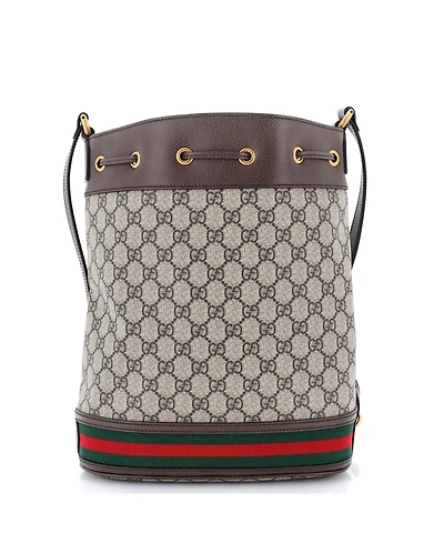 Pre-Owned Gucci Medium Ophidia Bucket Bag Gg Coated Canvas