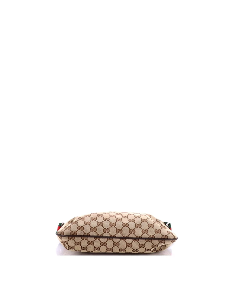 Pre-Owned Gucci Small Web Strap Messenger Bag Gg Canvas