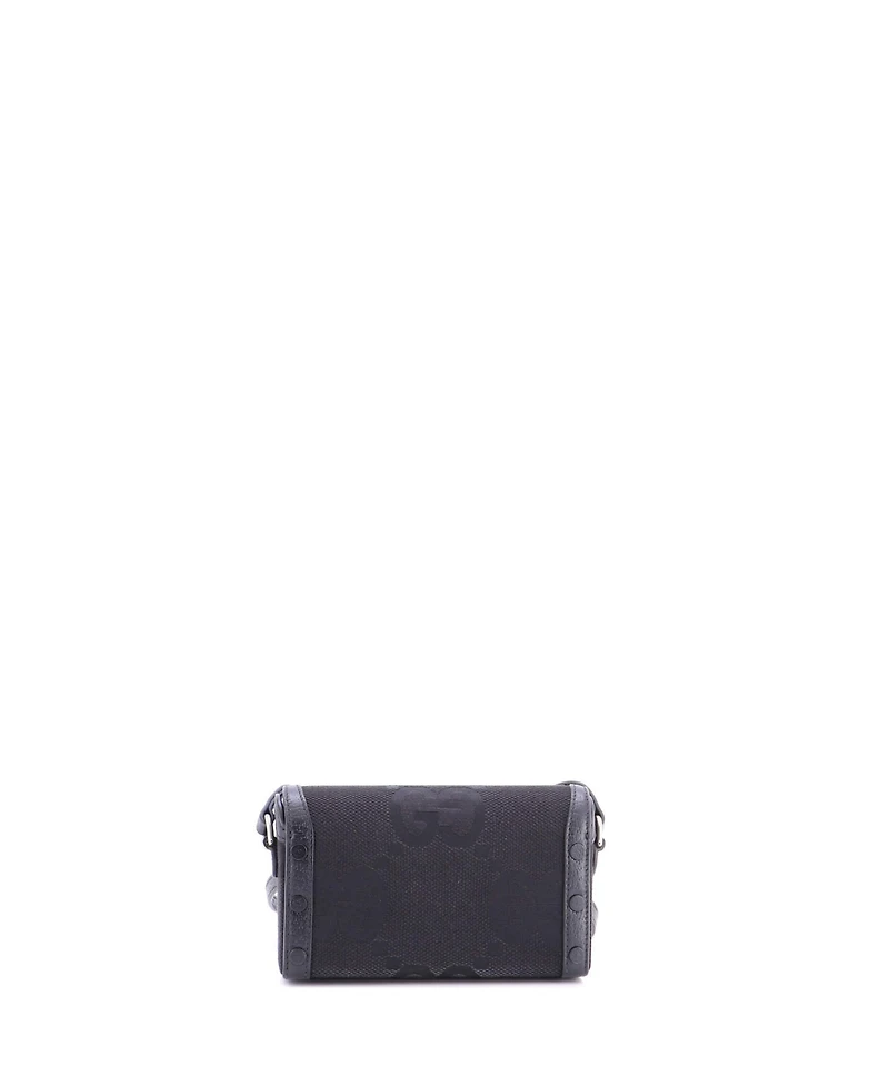 Pre-Owned Gucci Mini Horsebit 1955 Flap Crossbody Bag Jumbo Gg Canvas