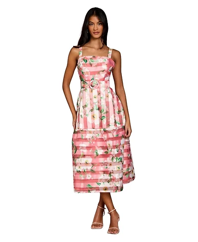 Coast Women's Petite Floral Organza Midi Dress