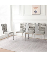 Streamdale Furniture Modern Velvet Dining Chairs with Metal Legs (Set of 4