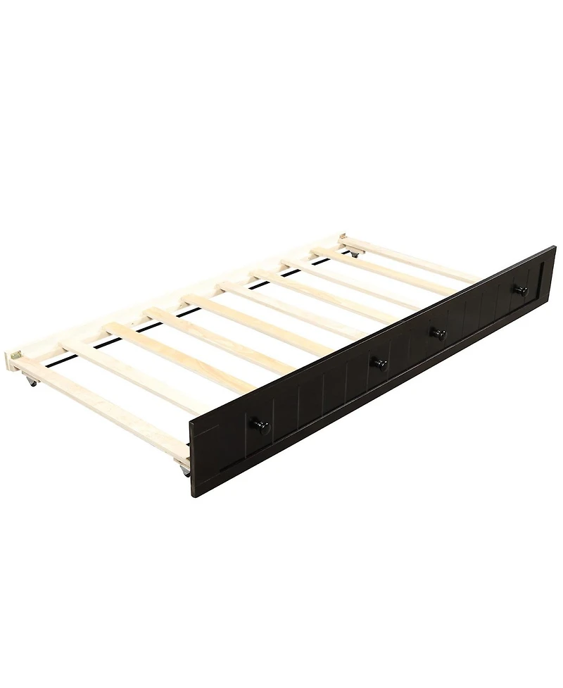 Streamdale FurnitureTwin Wooden Daybed with Trundle Bed Sofa Bed for Bedroom Living Room Espresso