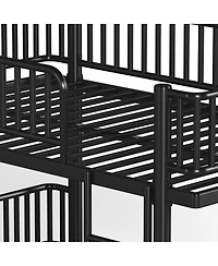 Streamdale Furniture Full over Metal Bunk Bed with Safety Guardrails Converts to 2 Beds