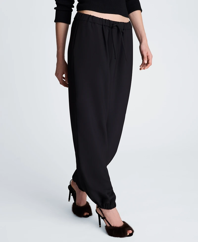 Kenneth Cole Women's Vision Twill Drawstring Jogger Pants