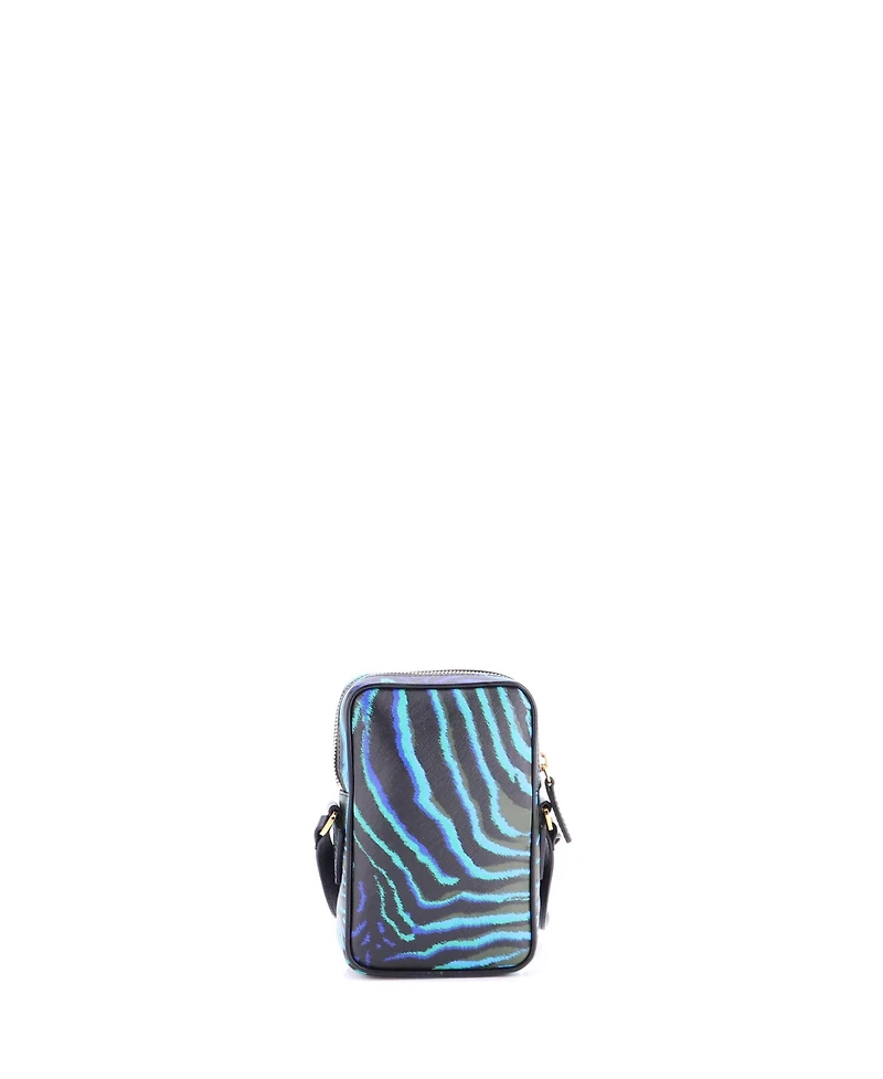 Pre-Owned Versace Micro Medusa Biggie Pouch Crossbody Bag Printed Leather