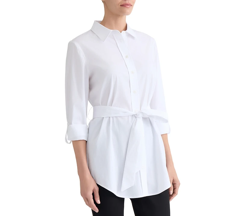 Jones New York Women's Belted Tunic Top