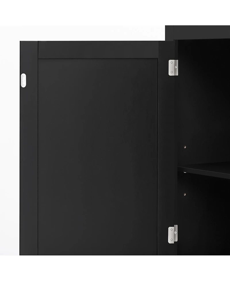 Streamdale Furniture 3-in-1 Hall Tree with Overhead Storage Bench and Entryway Organizer