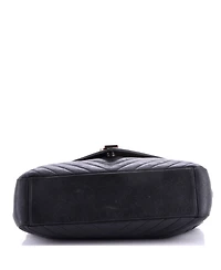 Pre-Owned Saint Laurent Large Classic Monogram College Bag Matelasse Chevron Leather