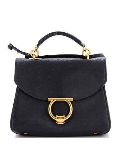 Pre-Owned Salvatore Ferragamo Small Margot Satchel Leather