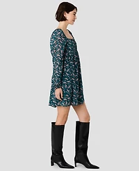 French Connection Women's Square Neck Fitted Bodice Flare Mini Dress