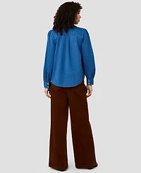 French Connection Women's Collared Button-Front Top