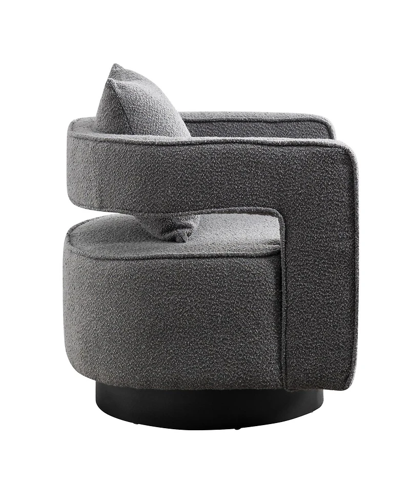 Streamdale Furniture Modern Swivel Accent Chair with Base