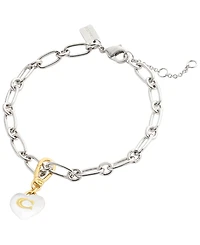 Coach White Collectible Signature C Heart Jewelry Charm