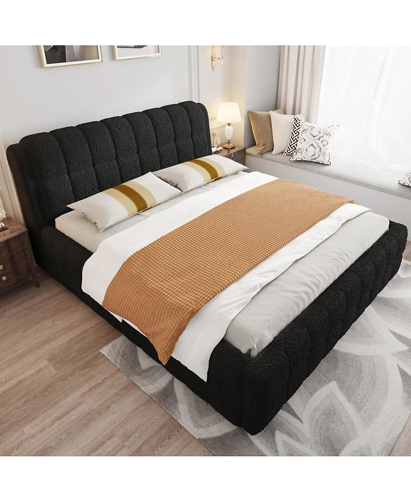 Streamdale Furniture California King Size Upholstered Platform Bed