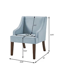 Streamdale Furniture Mid-Century Modern Upholstered Velvet Accent Chair