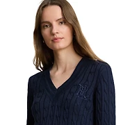 Lauren Ralph Petite Shimmer Cotton-Blend Cricket Sweater