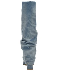 Guess Women's Geima Tall Wide Calf Slouchy Foldover Block Heel Boots