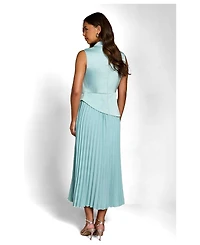 Coast Women's High Neck Pleated Midi Dress