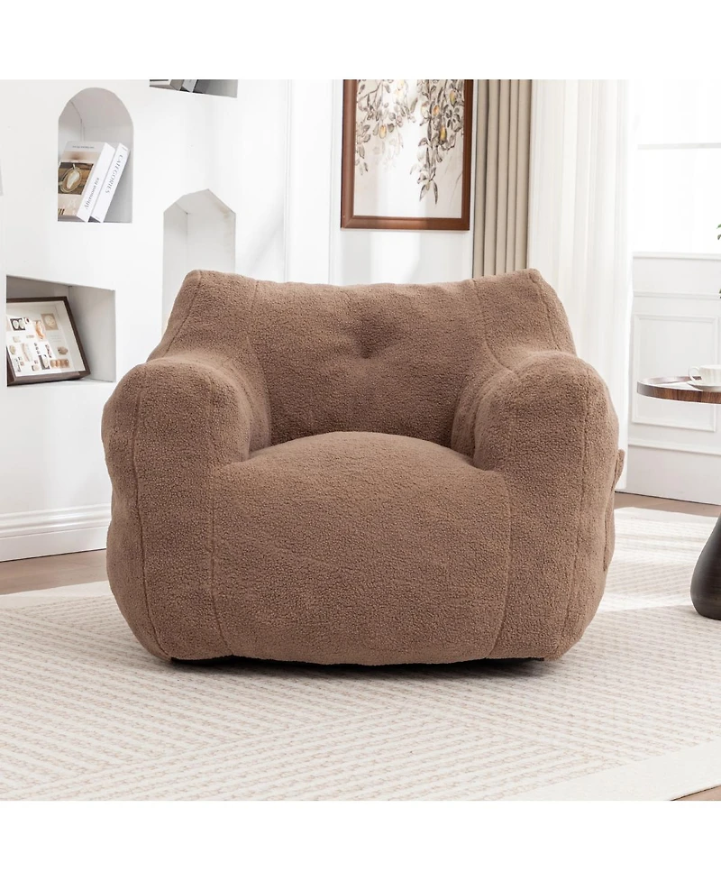Streamdale Furniture Bean Bag Sofa Chair with Armrests and High-Density Foam