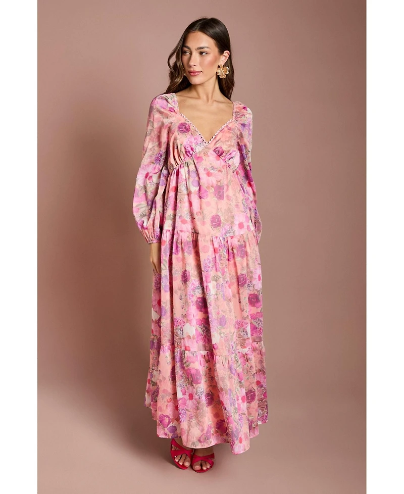 Coast Women's Printed Fit and Flare Maxi Dress