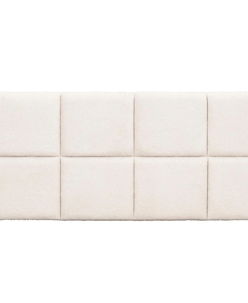 Streamdale Furniture Boucle Cal King Bed frame with Cube headboard