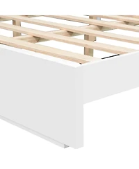 Streamdale Furniture Stylish Queen Size Solid Wood Bed Frame 600lbs Capacity