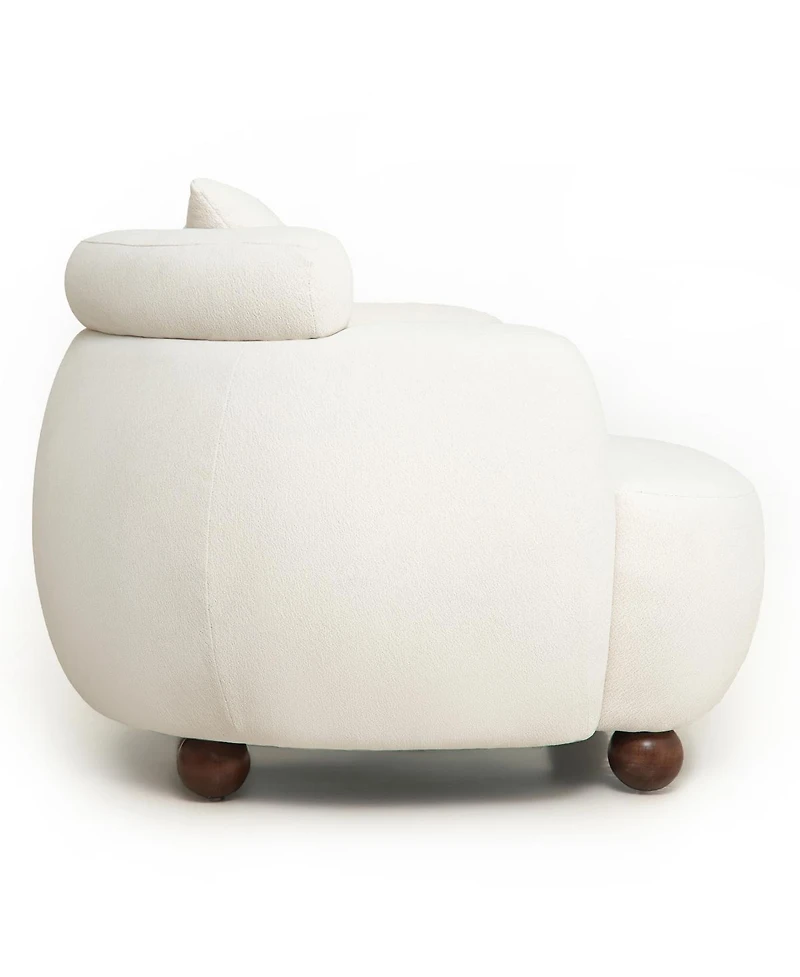Streamdale Furniture Nordic Style 38'' Chenille Bucket Club Chair with Pillow