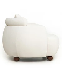 Streamdale Furniture Nordic Style 38'' Chenille Bucket Club Chair with Pillow