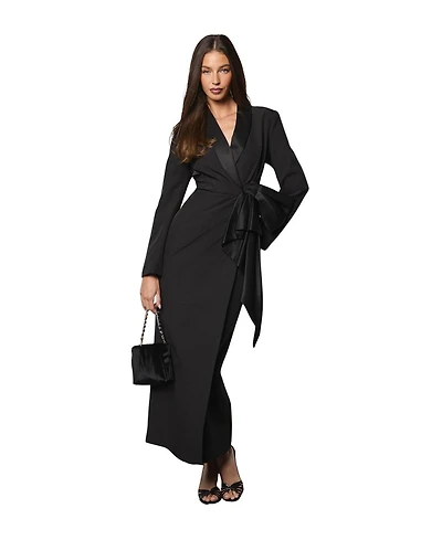 Coast Women's Muse Bow Front Satin Maxi Dress