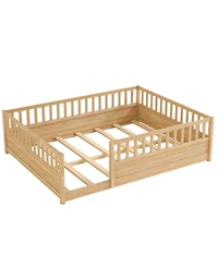 Streamdale Furniture Montessori Floor Bed with Safety Guardrails