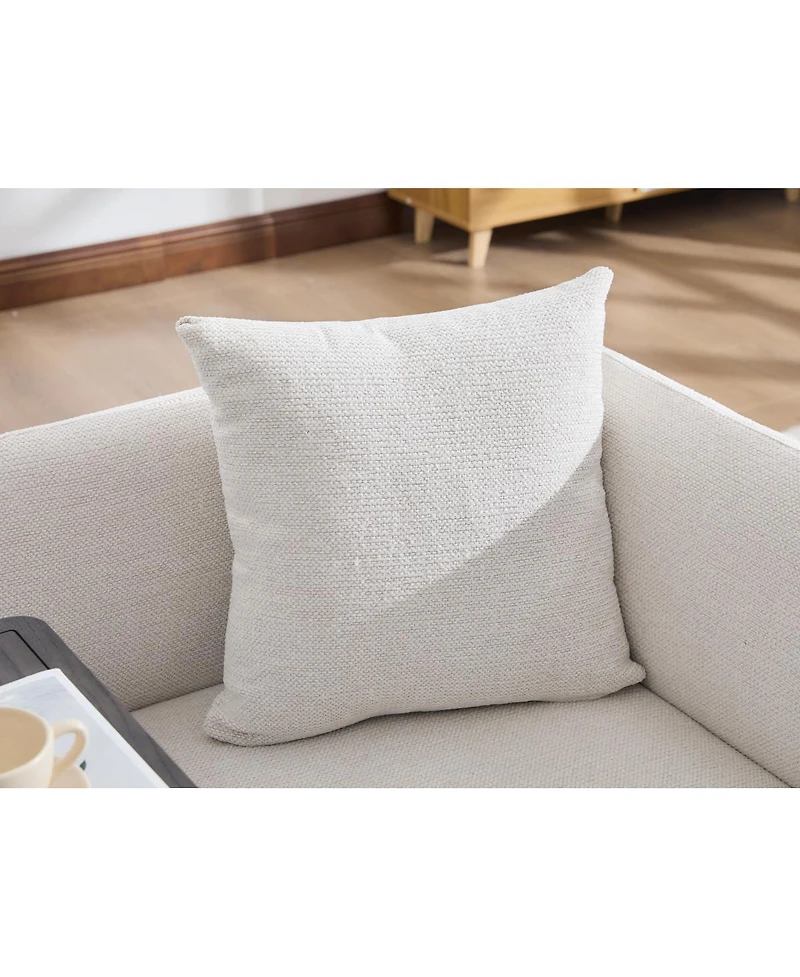 Streamdale Furniture Modern Upholstered Lounge Chair with Side Table and Pockets