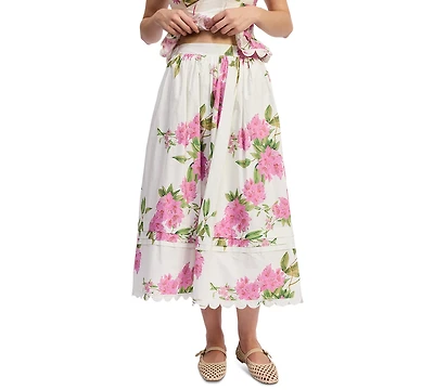 En Saison Women's Esther Pintuck Midi Skirt