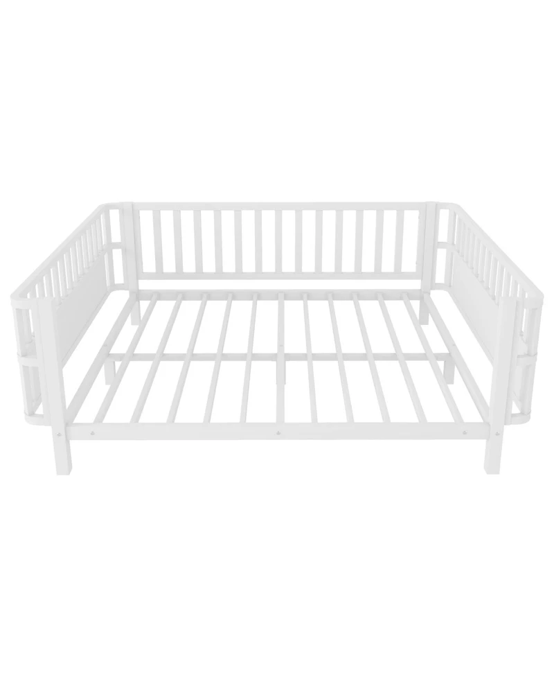 Streamdale Furniture Metal Platform Bed with Rails for Kids