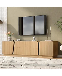 Streamdale Furniture Modern Storage Cabinet with Rounded Corners and Marble Top