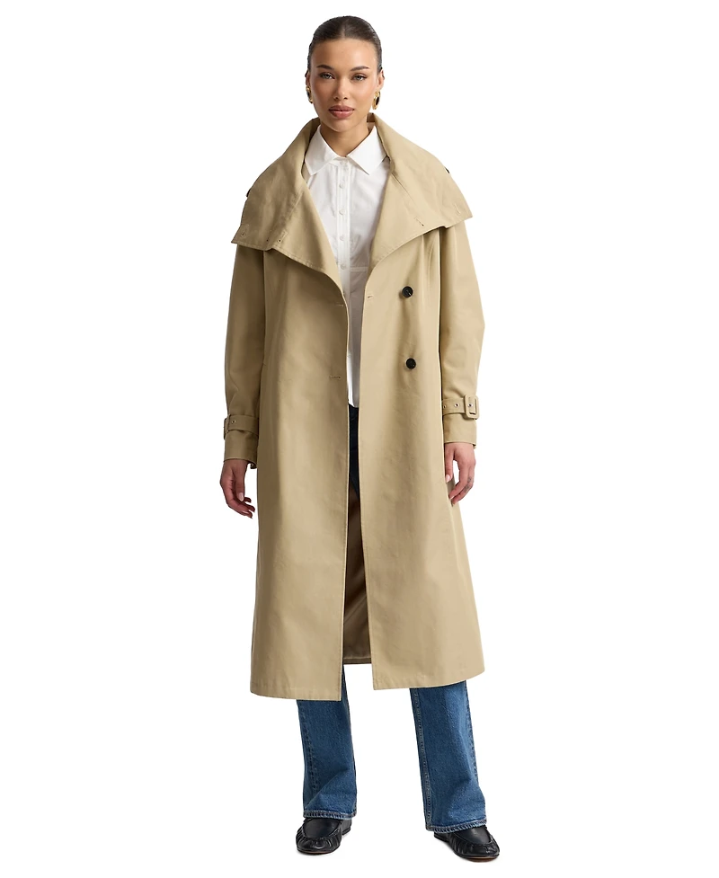 Avec Les Filles Women's Funnel Neck Slouchy Trench