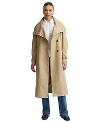 Avec Les Filles Women's Funnel Neck Slouchy Trench