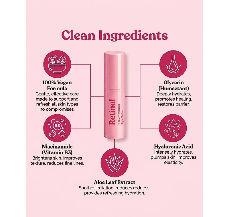 Lovery Retinol Tightening + Illuminating Eye Balm - Korean Skincare Anti-Aging Stick