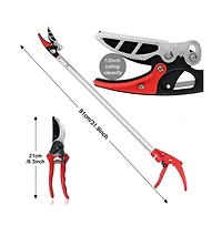 Xdovet Cut Hold Pruner Long Reach Rotating Head Garden Trimmer