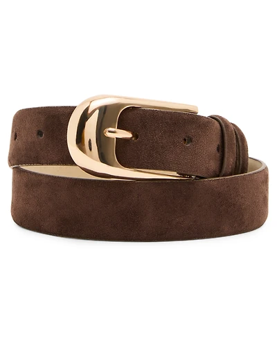 Steve Madden Feathered Edge Buckle Closure Belt