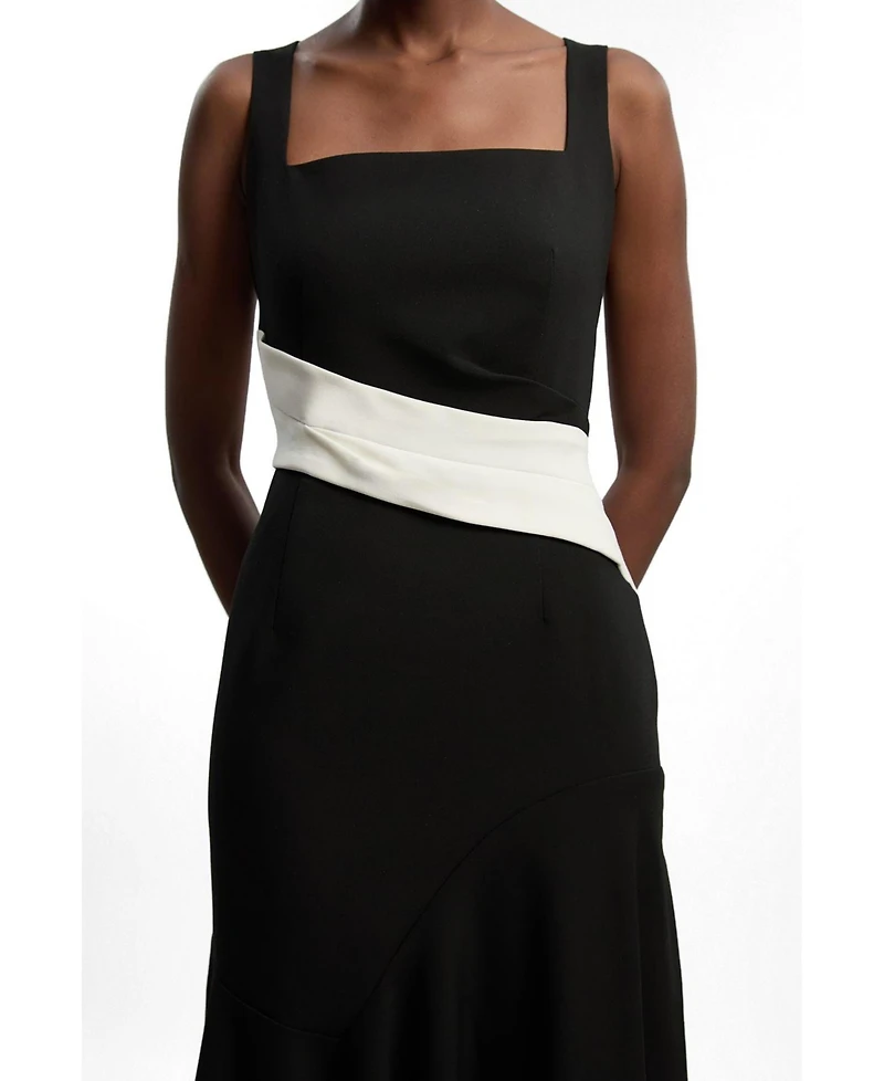 Karen Millen Women's Strappy Asymmetric Maxi Dress
