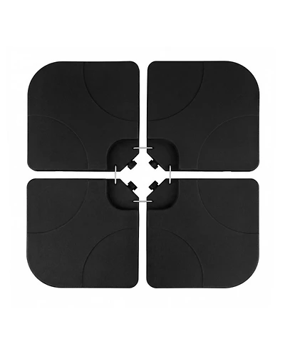 Gouun 4-Piece Cantilever Offset Umbrella Base with 164 Lb Capacity