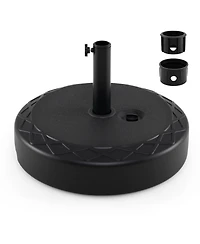Gouun Fillable 90 Lb Round Patio Umbrella Stand with Dual Adapters