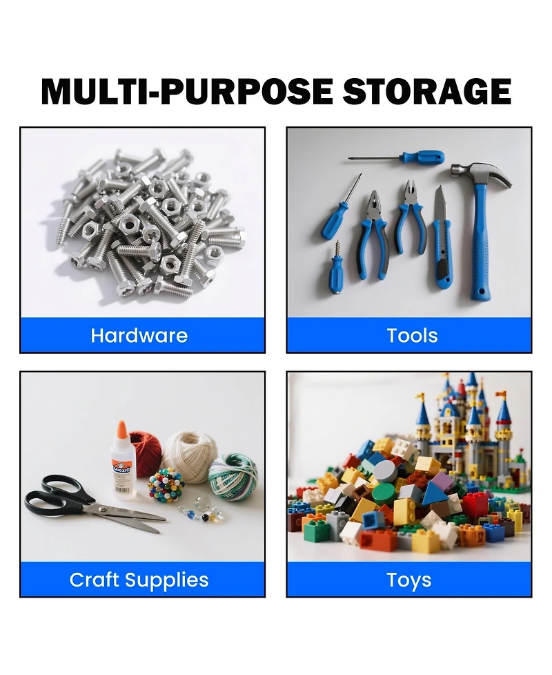 Xdovet Wall Mounted Plastic Hardware Organizer Storage System